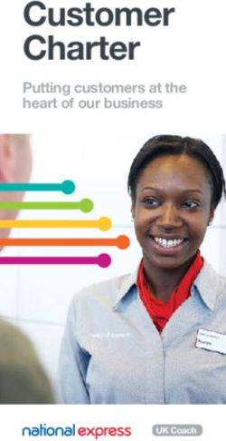 Customer Charter Putting customers at the heart of our business