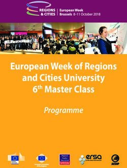 European Week of Regions and Cities University - 6th Master Class Programme