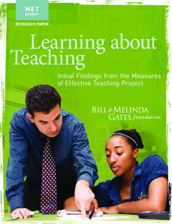 Learning about Teaching - MET project