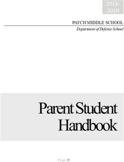PARENT STUDENT HANDBOOK - 2018- 2019 PATCH MIDDLE SCHOOL - DODEA