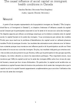 The causal in uence of social capital on immigrant health conditions in Canada