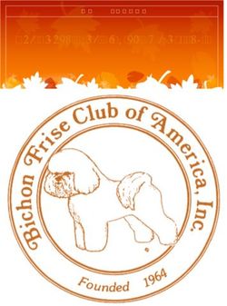 The Bichon Frise Club of America, Inc - FALL 2018