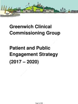 Greenwich Clinical Commissioning Group Patient and Public Engagement Strategy (2017 - 2020) - Greenwich CCG