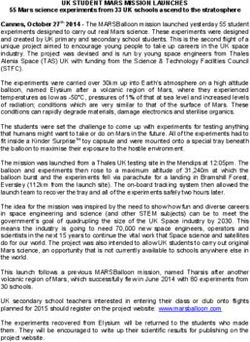 UK STUDENT MARS MISSION LAUNCHES