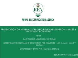 PRESENTATION ON NIGERIA'S OFF-GRID RENEWABLE ENERGY MARKET & INVESTMENT POTENTIALS