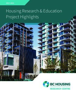 Housing Research & Education Project Highlights - JULY 2021