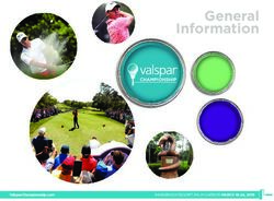 General Information - INNISBROOK RESORT, PALM HARBOR MARCH 18-24, 2019 - Valspar Championship