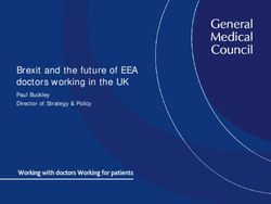 Brexit and the future of EEA doctors working in the UK - Paul Buckley Director of Strategy & Policy - Paul Buckley, Brexit and the future of EEA ...