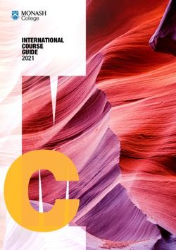 INTERNATIONAL COURSE GUIDE 2021 - Monash College