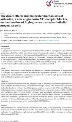 The direct effects and molecular mechanisms of azilsartan, a new angiotensin AT1-receptor blocker, on the function of high-glucose treated ...