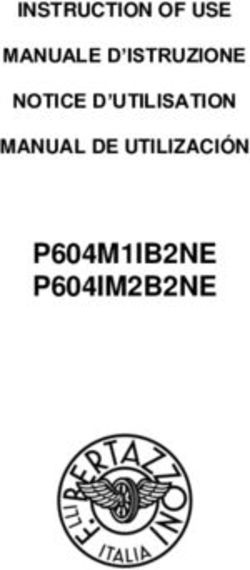 P604M1IB2NE P604IM2B2NE - INSTRUCTION OF USE MANUALE D'ISTRUZIONE NOTICE D'UTILISATION MANUAL DE UTILIZACIÓN - KA Distribution