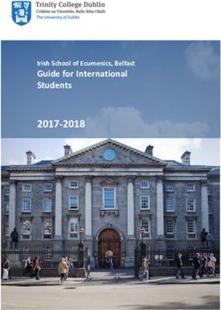 2017-2018 Guide for International Students - Irish School of Ecumenics, Belfast - Trinity College Dublin