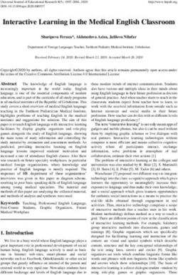 Interactive Learning in the Medical English Classroom - Horizon Research Publishing