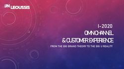 OMNICHANNEL & CUSTOMER EXPERIENCE - I-2020 FROM THE BIG BRAND THEORY TO THE BIG U REALITY - e-Business and Social Media