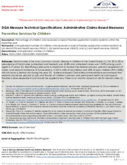 DQA Measure Technical Specifications: Administrative Claims-Based Measures Preventive Services for Children