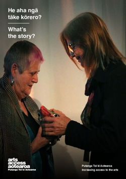 He aha ngā tāke kōrero? What's the story? - Putanga Toi ki Aotearoa Increasing access to the arts - Collective Impact ...