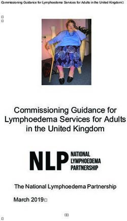 Commissioning Guidance for Lymphoedema Services for Adults in the United Kingdom - The National Lymphoedema Partnership March 2019