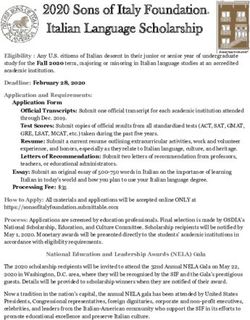 2020 Sons of Italy Foundation Italian Language Scholarship