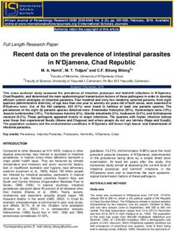Recent data on the prevalence of intestinal parasites in N'Djamena, Chad Republic