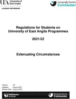 Regulations for Students on University of East Anglia Programmes 2021/22 Extenuating Circumstances