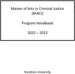 (MACJ) Master of Arts in Criminal Justice Program Handbook 2022 2023 - Stockton University