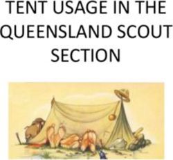 TENT USAGE IN THE QUEENSLAND SCOUT SECTION - Scouts Queensland