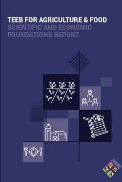 TEEB FOR AGRICULTURE & FOOD SCIENTIFIC AND ECONOMIC FOUNDATIONS REPORT