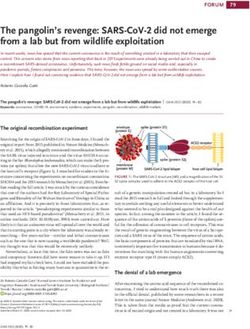 THE PANGOLIN'S REVENGE: SARS-COV-2 DID NOT EMERGE FROM A LAB BUT FROM WILDLIFE EXPLOITATION - OEKOM VERLAG