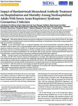 Impact of Bamlanivimab Monoclonal Antibody Treatment on Hospitalization and Mortality Among Nonhospitalized Adults With Severe Acute Respiratory ...