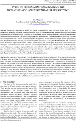 TYPES OF FREEDOM IN FRANZ KAFKA S THE - METAMORPHOSIS:AN EXISTENTIALIST PERSPECTIVE
