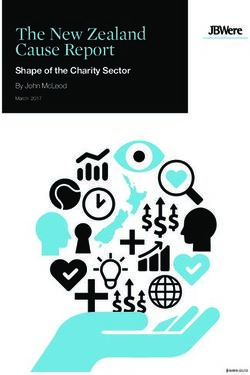 THE NEW ZEALAND CAUSE REPORT - SHAPE OF THE CHARITY SECTOR BY JOHN MCLEOD - JBWERE