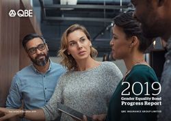 2019 Progress Report Gender Equality Bond - QBE INSURANCE GROUP LIMITED