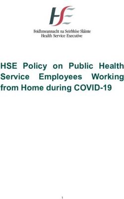 HSE Policy on Public Health Service Employees Working from Home during COVID-19