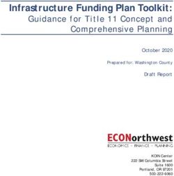 Infrastructure Funding Plan Toolkit: Guidance for Title 11 Concept and Comprehensive Planning - Washington County