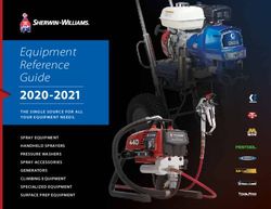 2020-2021 Equipment Reference Guide - SPRAY EQUIPMENT HANDHELD SPRAYERS PRESSURE WASHERS - Sherwin-Williams ...