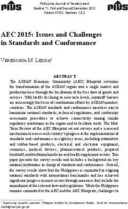 AEC 2015: Issues and Challenges in Standards and Conformance