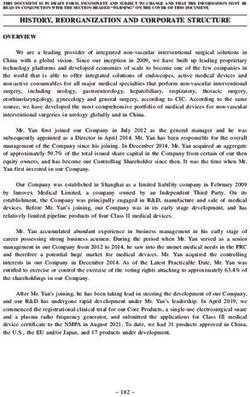 HISTORY, REORGANIZATION AND CORPORATE STRUCTURE