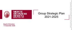 Group Strategic Plan 2021-2025 - Board of Directors 17 December 2020 - Gruppo MPS