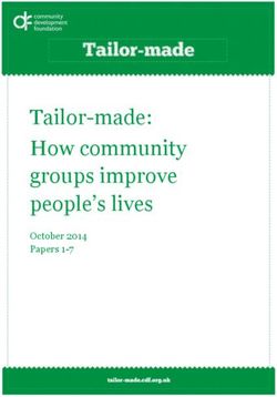 Tailor-made: How community groups improve people's lives - October 2014 Papers 1-7