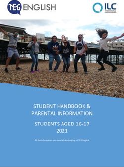 STUDENT HANDBOOK & PARENTAL INFORMATION STUDENTS AGED 16-17 2021 - TEG English