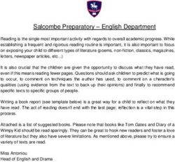 Salcombe Preparatory - English Department