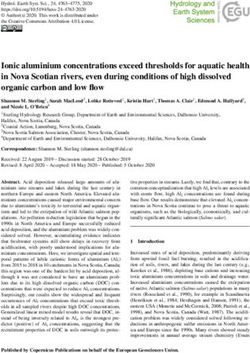 Ionic aluminium concentrations exceed thresholds for aquatic health in Nova Scotian rivers, even during conditions of high dissolved organic ...