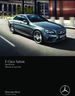 E-Class Saloon Specification Effective 25 July 2018 - Mercedes-Benz Australia