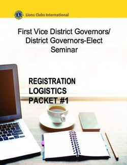 REGISTRATION LOGISTICS PACKET #1 - First Vice District Governors/ District Governors-Elect Seminar - Lions Clubs International