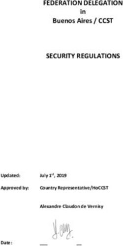 FEDERATION DELEGATION SECURITY REGULATIONS - in Buenos Aires / CCST - Updated: Approved by: IMII