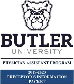 PHYSICIAN ASSISTANT PROGRAM PRECEPTOR'S INFORMATION PACKET 2019-2020