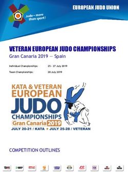 VETERAN EUROPEAN JUDO CHAMPIONSHIPS - Gran Canaria 2019 - Spain - COMPETITION OUTLINES - Deutscher Judo-Bund