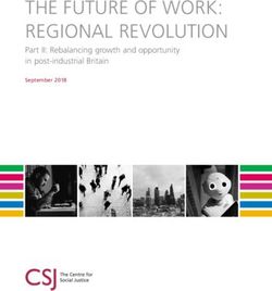 THE FUTURE OF WORK: REGIONAL REVOLUTION - Part II: Rebalancing growth and opportunity in post-industrial Britain - The Centre for Social Justice