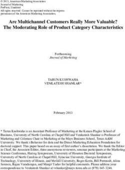Are Multichannel Customers Really More Valuable? The Moderating Role of Product Category Characteristics - Mays ...