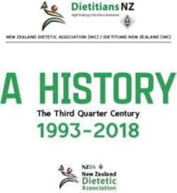 A History 1993-2018 The Third Quarter Century - Dietitians NZ